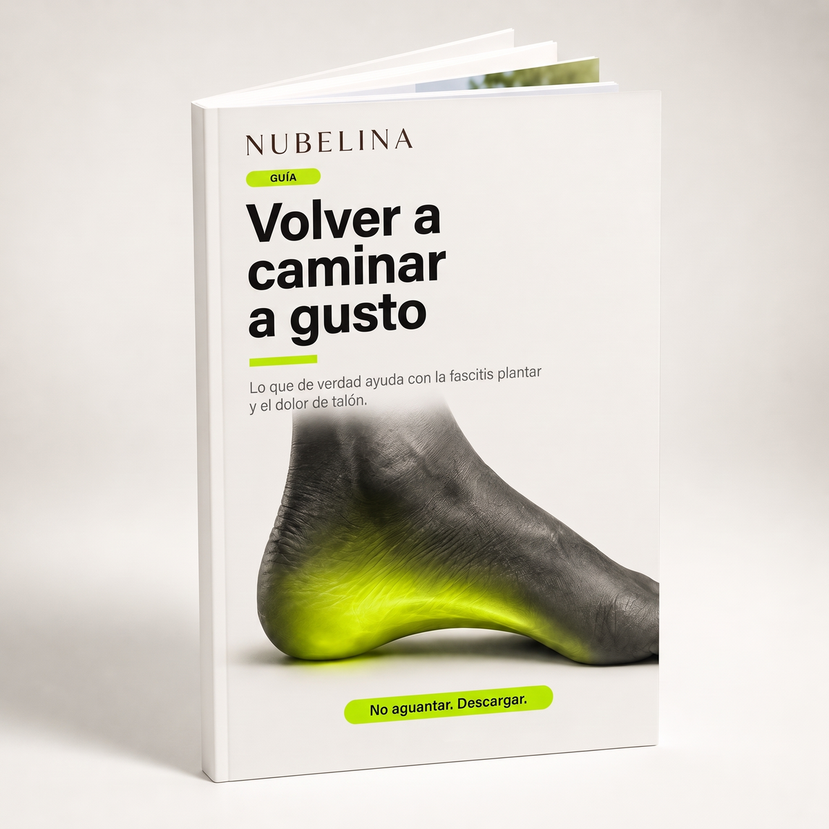 Portada de la guía Nubelina «Volver a caminar a gusto» sobre la fascitis plantar y el dolor de talón