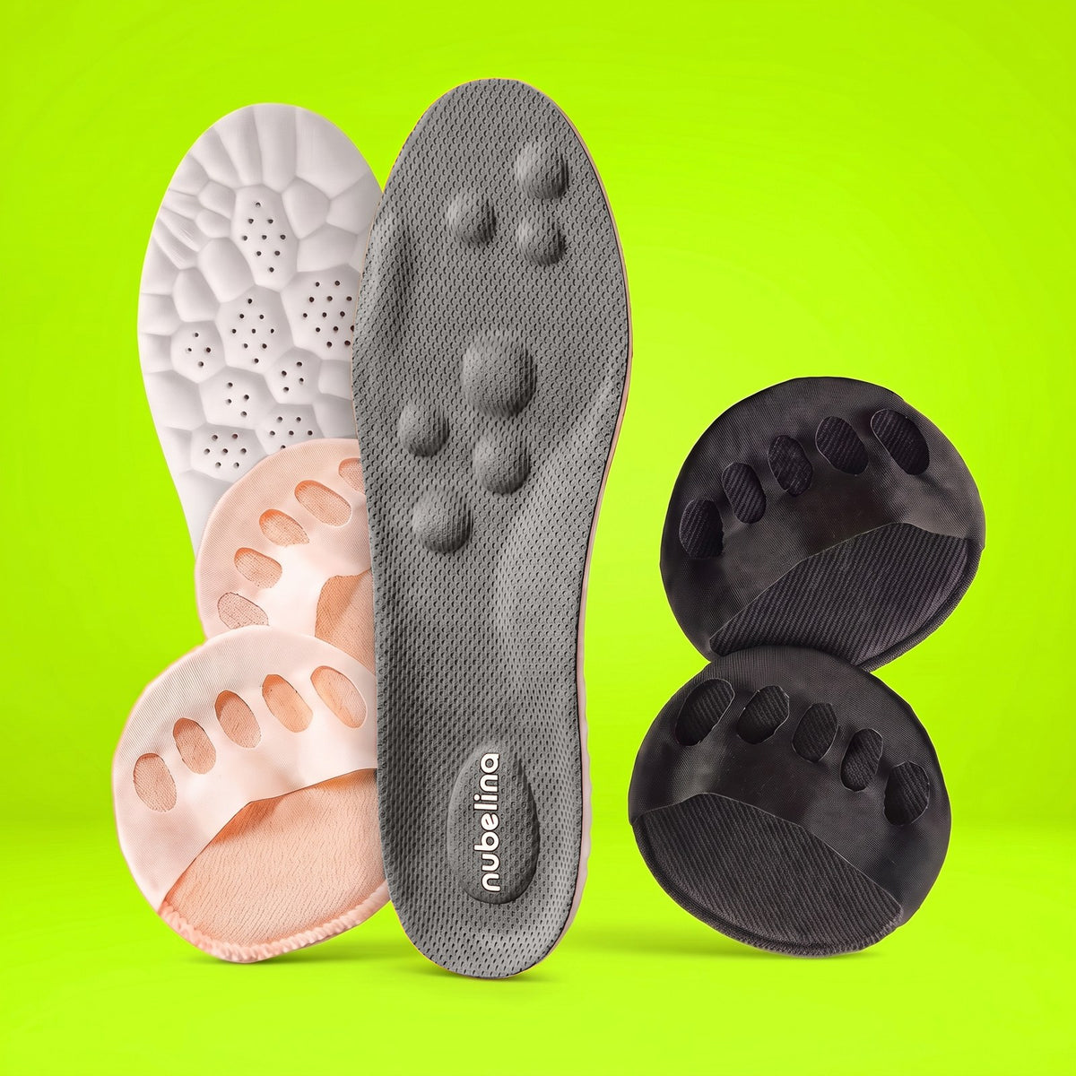 Kit dedos Nubelina: plantilla gris y almohadillas para los dedos