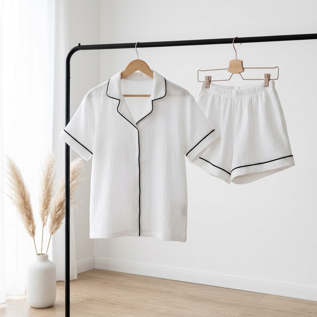 Pijama corto de muselina — Nubelina