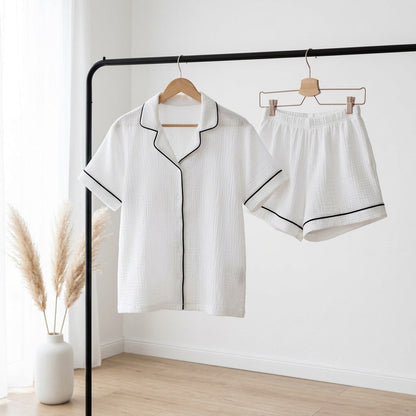 Pijama corto de muselina — Nubelina