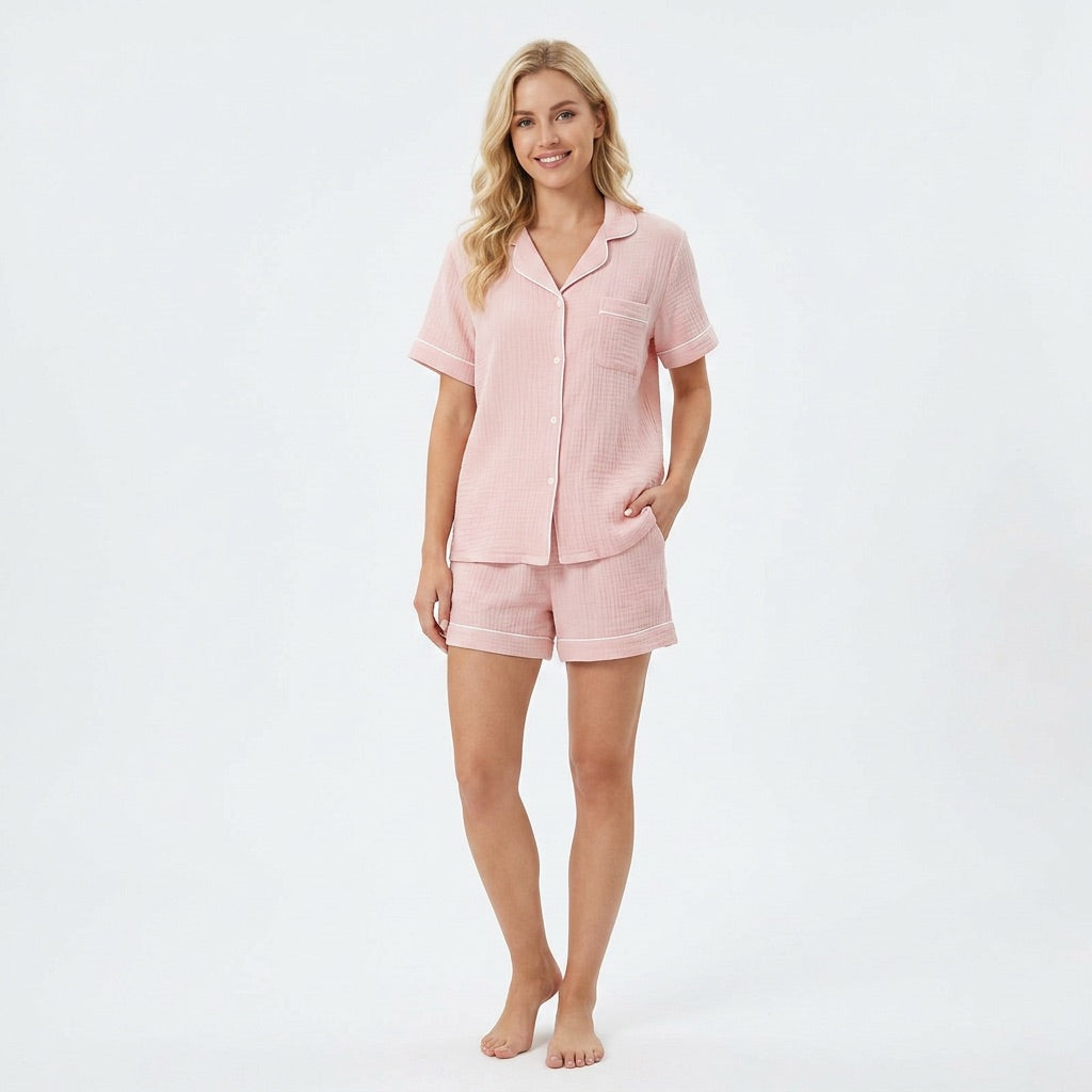 Pijama corto de muselina — Nubelina