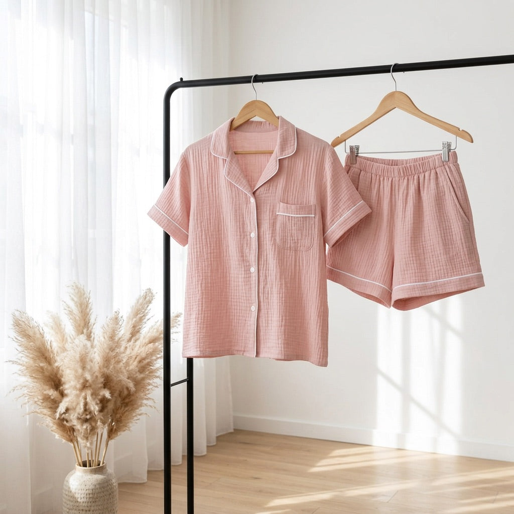 Pijama corto de muselina — Nubelina