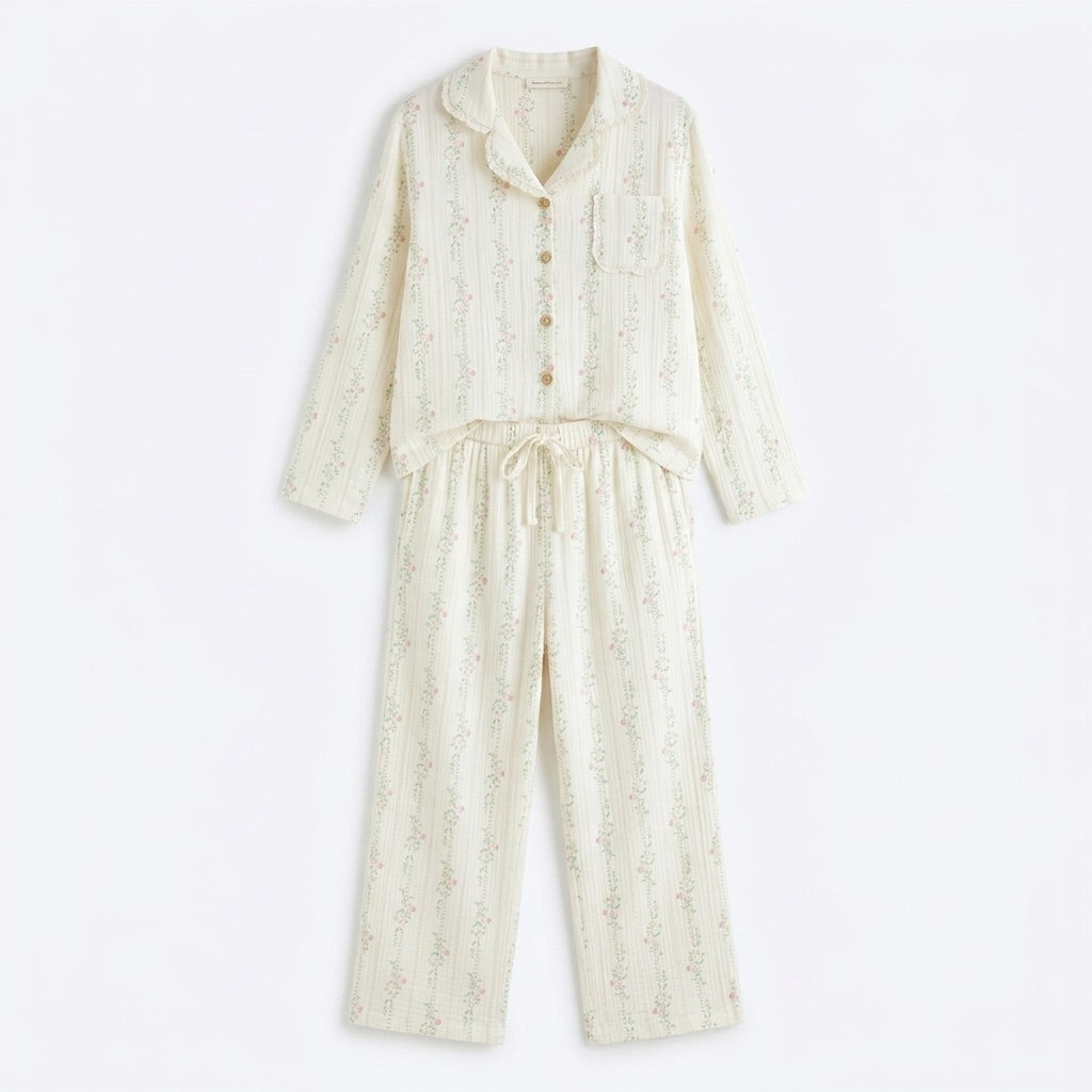 Pijama largo de muselina — Nubelina