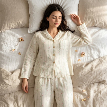 Pijama largo de muselina — Nubelina