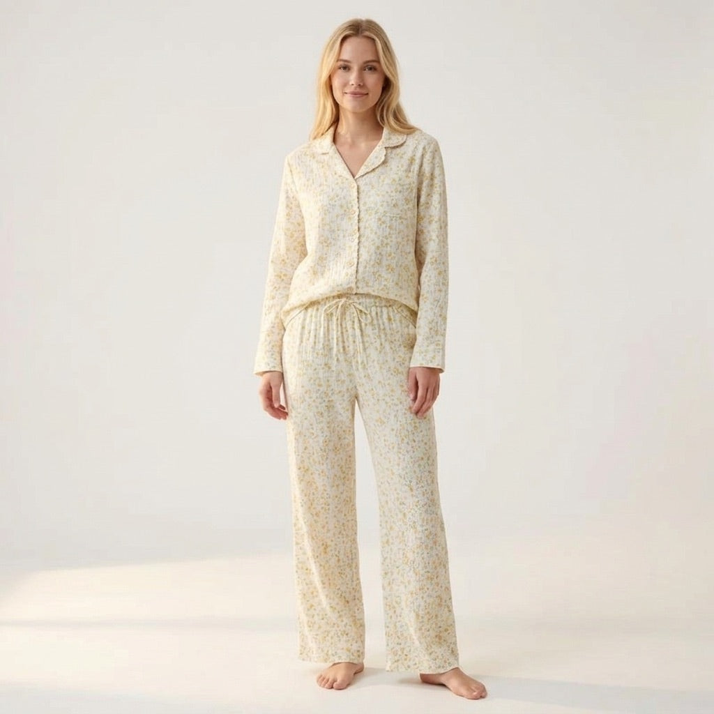 Pijama largo de muselina — Nubelina