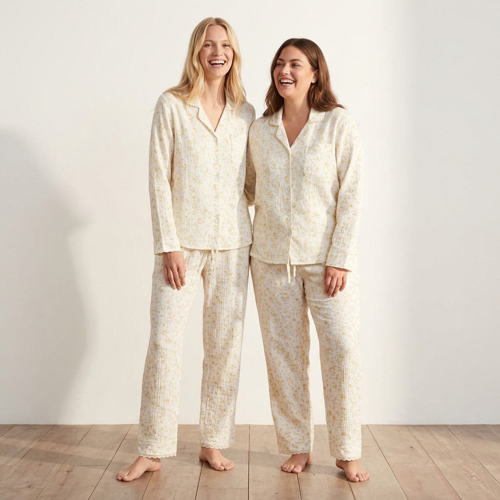 Pijama largo de muselina — Nubelina