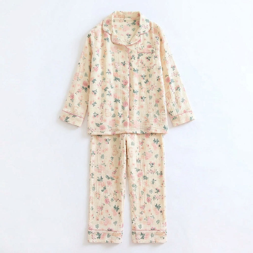 Pijama de muselina de flores — Nubelina