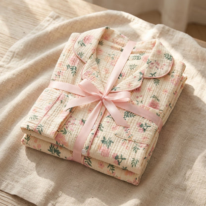 Pijama de muselina de flores — Nubelina