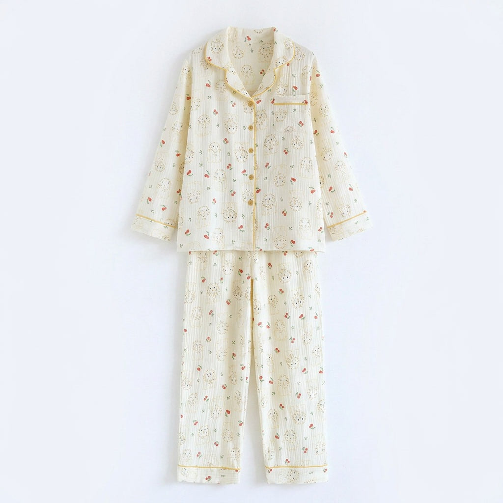 Pijama de muselina de flores — Nubelina