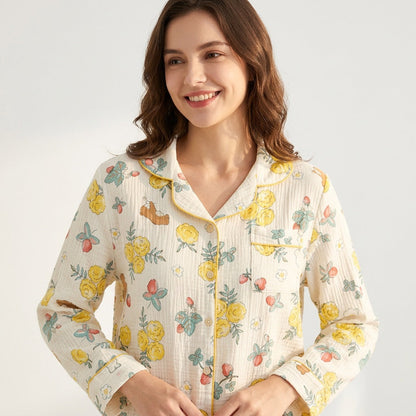 Pijama de muselina de flores — Nubelina