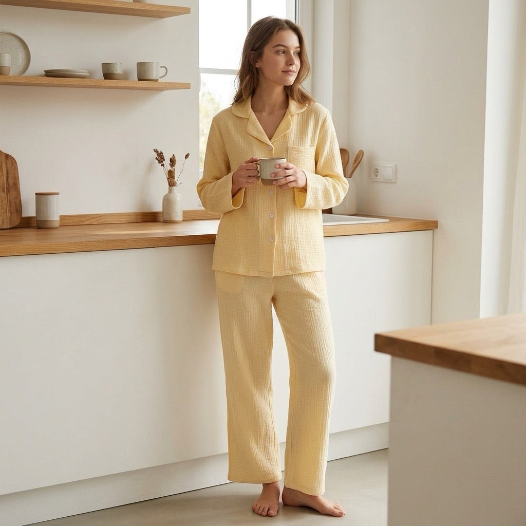 Pijama de muselina liso — Nubelina