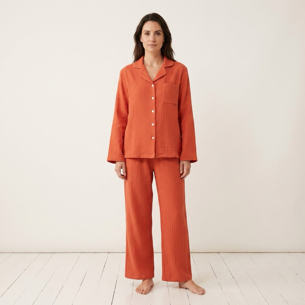 Pijama de muselina liso — Nubelina