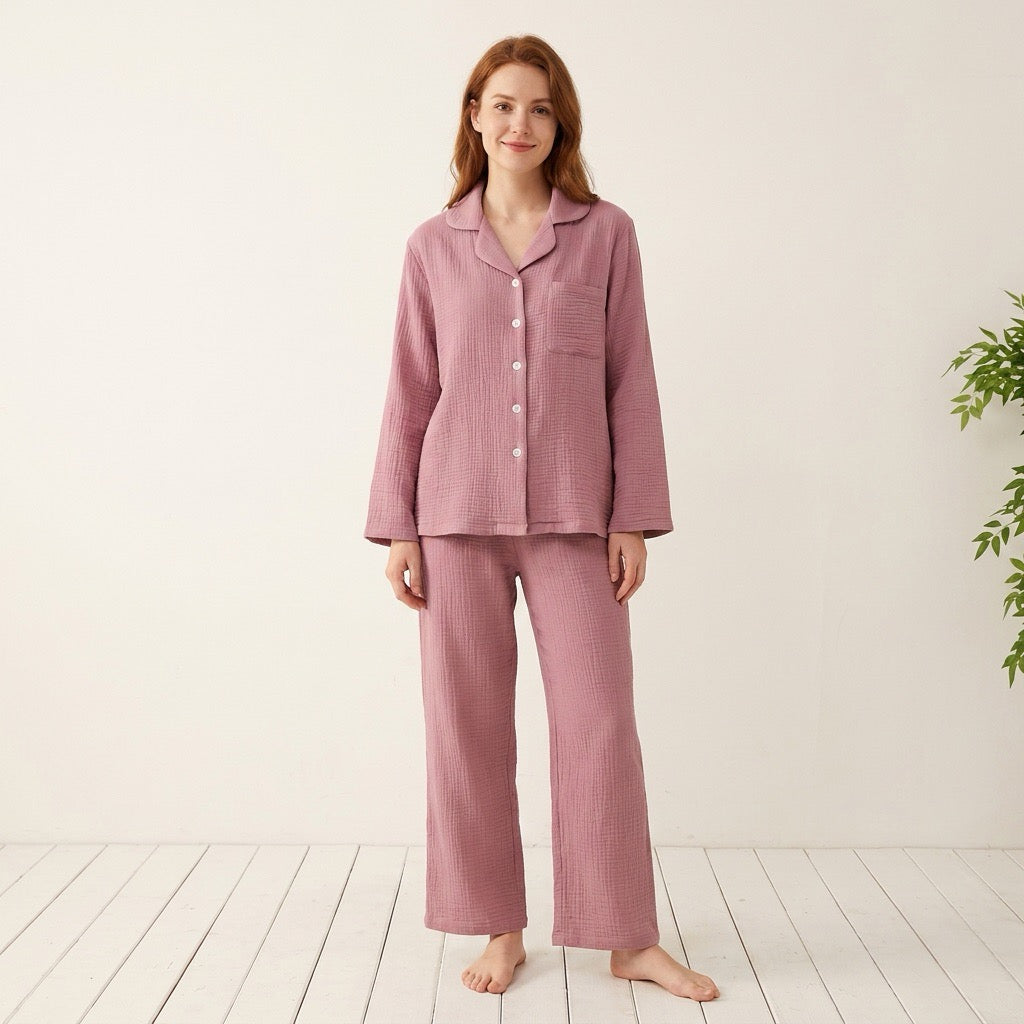 Pijama de muselina liso — Nubelina
