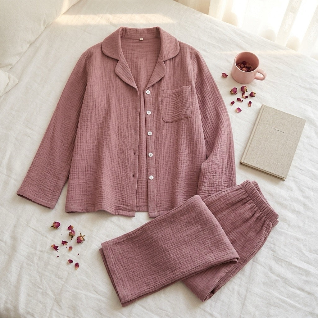 Pijama de muselina liso — Nubelina