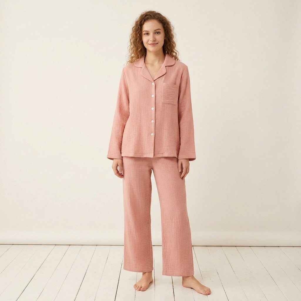 Pijama de muselina liso — Nubelina