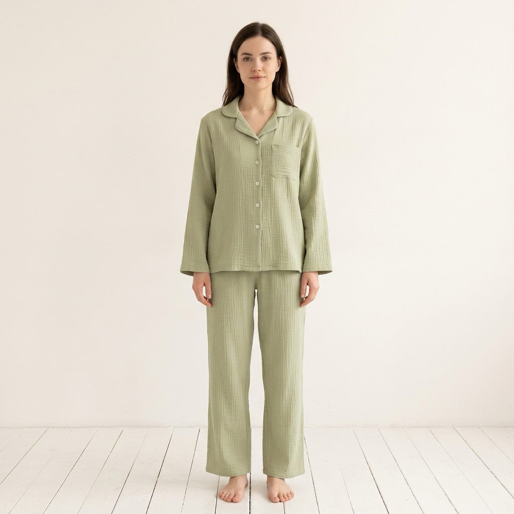 Pijama de muselina liso — Nubelina