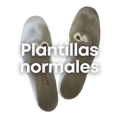 Plantillas normales gastadas y aplastadas