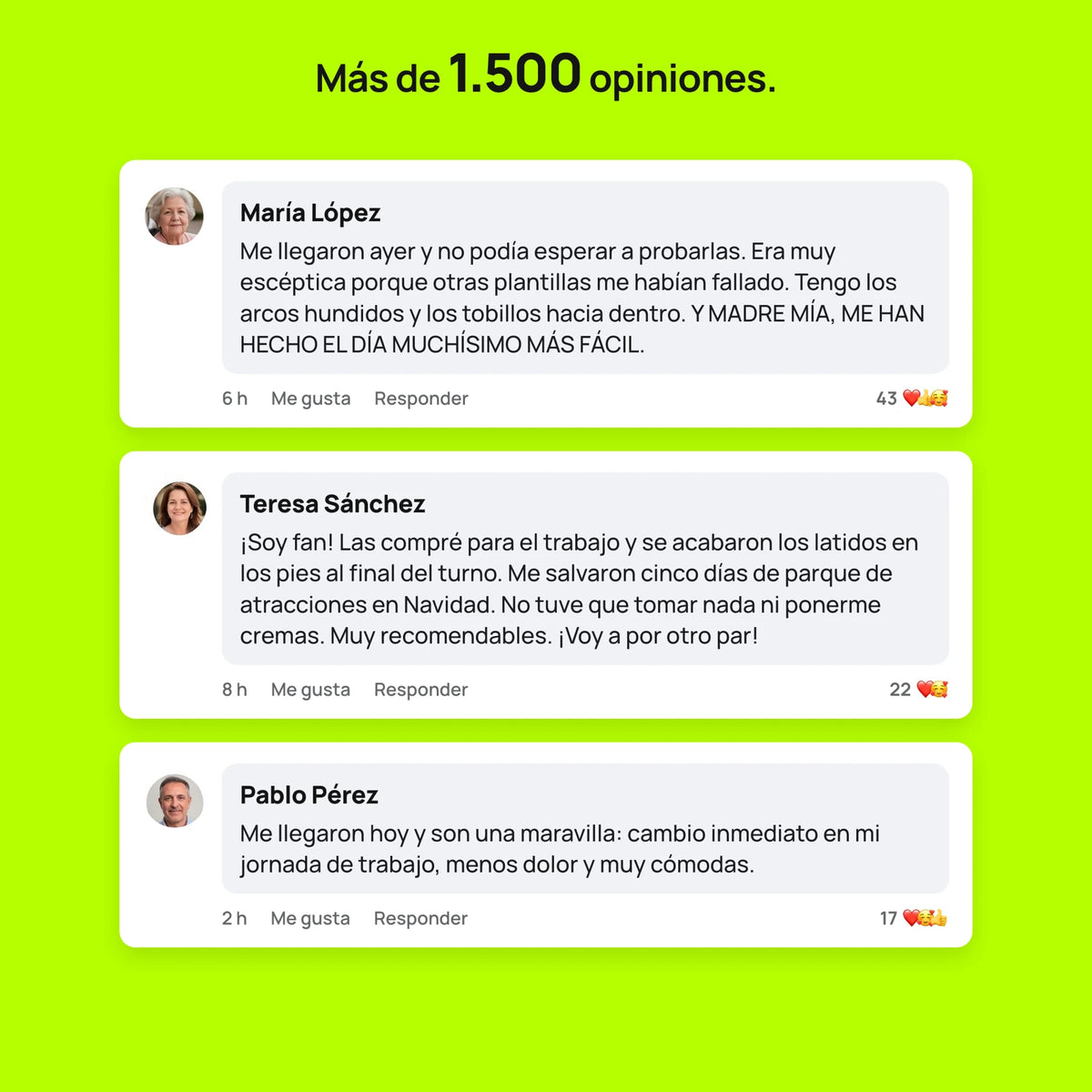 Más de 1.500 opiniones de clientes